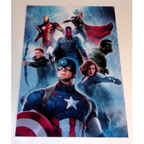 Avengers "Painting Style Poster" Iron Man, Hulk, Hawkeye, Thor, Captain America - Marvel 19"x13"