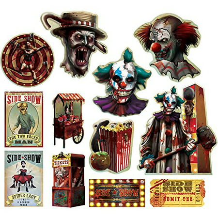 Creepy Carnival Sideshow Cutouts Pack