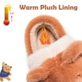 thumbnail image 4 of Drecage Toddler Kids Cute Bear Slippers Boys Girls Winter Warm Fuzzy Bedroom House Shoes, 4 of 6