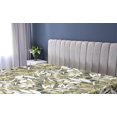 thumbnail image 5 of Ambesonne Leafy Design Fitted Sheet, Modern Leaves Exotic, Twin XL Size, White Pale Olive Green, 5 of 5