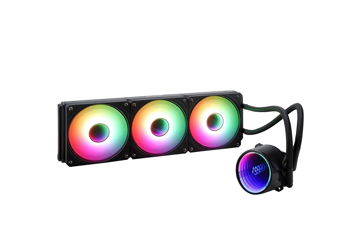 Gelid Solutions CC-AIO-360-A Liquid 360 CPU AIO Water Cooler w 3X 120mm RGB Fan 750-1800 RPM AM5 & LGA 1700 Compatible