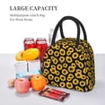 thumbnail image 5 of Yiaed Sunflower 6 Print Lunch Bag Adult Insulated Lunch Box, Leakproof Cooler Food Lunch Containers Reusable High Capacity Lunch Tote Bags-One Size, 5 of 6