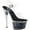 Clear/Black Multi Glitter, variant on Women's Pleaser Sky 308GF Ankle Strap Sandal