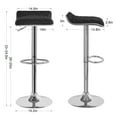 thumbnail image 6 of VECELO Adjustable Swivel Bar Stools, Set of 2 Modern Counter Height Bar Chair with Footrest, Black, 6 of 8