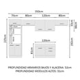 thumbnail image 3 of Cocina Integral MADESA 350cm Agata Madesa 01 Blanco, 3 of 10