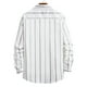 thumbnail image 4 of Chaqueta de camisa de cuello de solapa con botón de bolsillo suelto de manga larga a cuadros informal para hombre Pompotops oipoqjl27574, 4 of 9