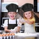 thumbnail image 4 of 4 gorros de chef para niños de 3 a 13 años, gorro de cocina ajustable para niño y niña, toque de chef de polialgodón transpirable, gorro de chef de cocina para niños pequeños para cocinar en casa (bla, 4 of 4