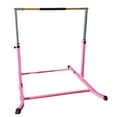 thumbnail image 4 of GymPro Gymnastics Bar Kip Bar for Kids, Adjustable Height 3 to 5 FT, Professional Junior Gymnastic Bar for Home, Athletic Horizontal Training Bar for Gymnasts, Expandable for Children and Adults, Pink, 4 of 9