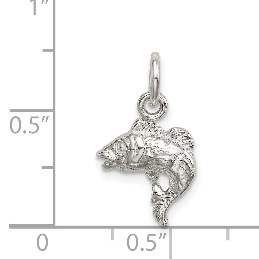 Sterling Silver Fish Pendant with CZ and Chain Confirmation Gifts
