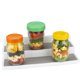 thumbnail image 3 of Paquete de 16 tapas de plástico de colores para tarros (8 de boca ancha y 8 de boca normal), antiadherentes para almacenamiento de alimentos, 3 of 5