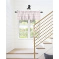 thumbnail image 6 of Kitchen Cafe Valance Curtain for Small Windows,Pink Buffalo Lattice Farmhouse Rod Pocket Short Valances Rural Farm Check Window Treatment Panel for Living Room/Bedroom/Bathroom,42x12in, 6 of 9