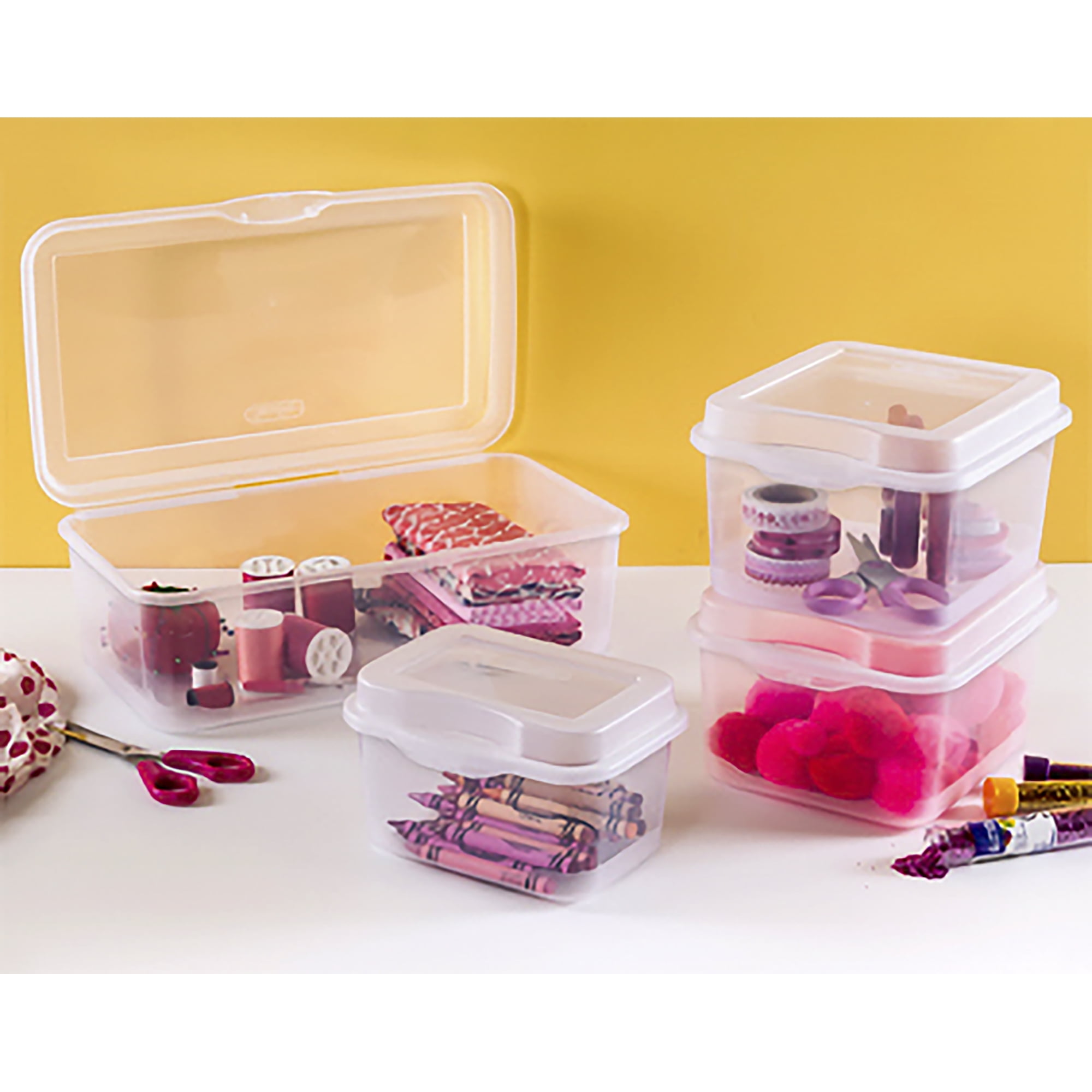 Flip Top 1.97 Inch Clear Bead Storage Containers for Leftover