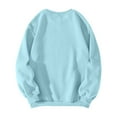 thumbnail image 4 of Resicozy Womens Crewneck Sweatshirts Fashion Oversized Pullover Sweaters Fall Winter Cute Bow Tops Clothes 2025 Sky Blue M, 4 of 5