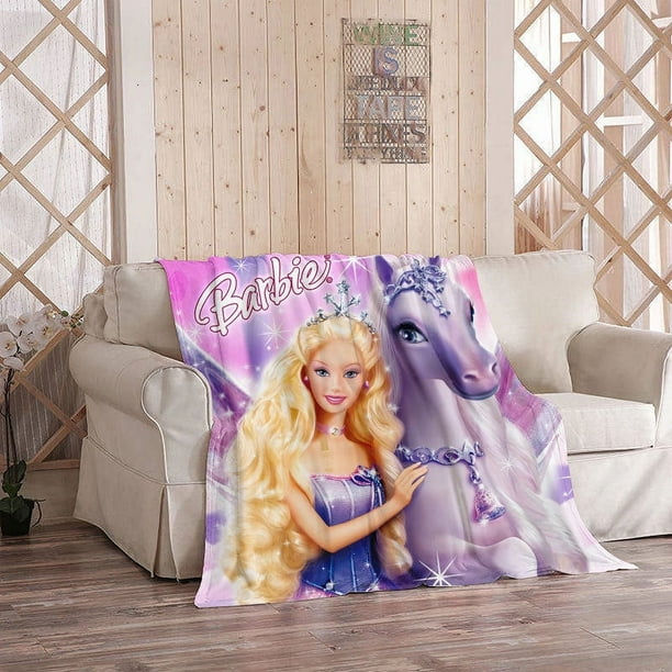 Barbie Princess Nap Blanket Barbie Flannel Blanket Super Soft Blanket 3D Printing Suitable For Sofa Living Room Vinsniv Walmart