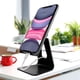 thumbnail image 5 of Soporte ajustable para teléfono celular Soporte para base de soporte Soporte de escritorio de aluminio Compatible con teléfono 13 12 11Xs Max Xr 8 7 6 Accesorios Escritorio, todos los teléfonos -, 5 of 7