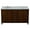 Walnut, variant on MCM 61" Double Oval Sink Solid Wood Vanity in Walnut/White Quartz Stone