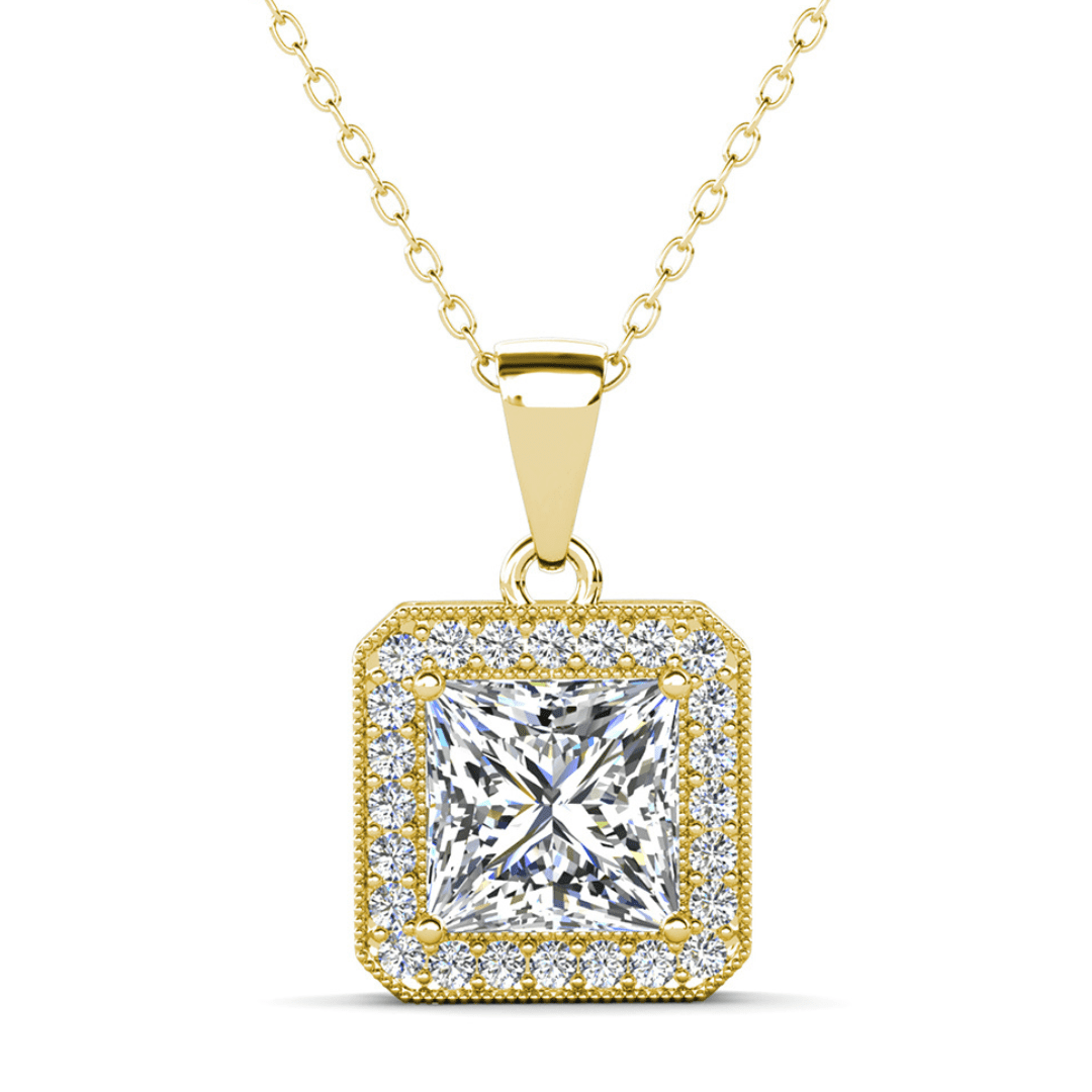 Cate & Chloe Norah 18k Yellow Gold Plated Jewelry Set with Simulated Diamonds Gift for Women
