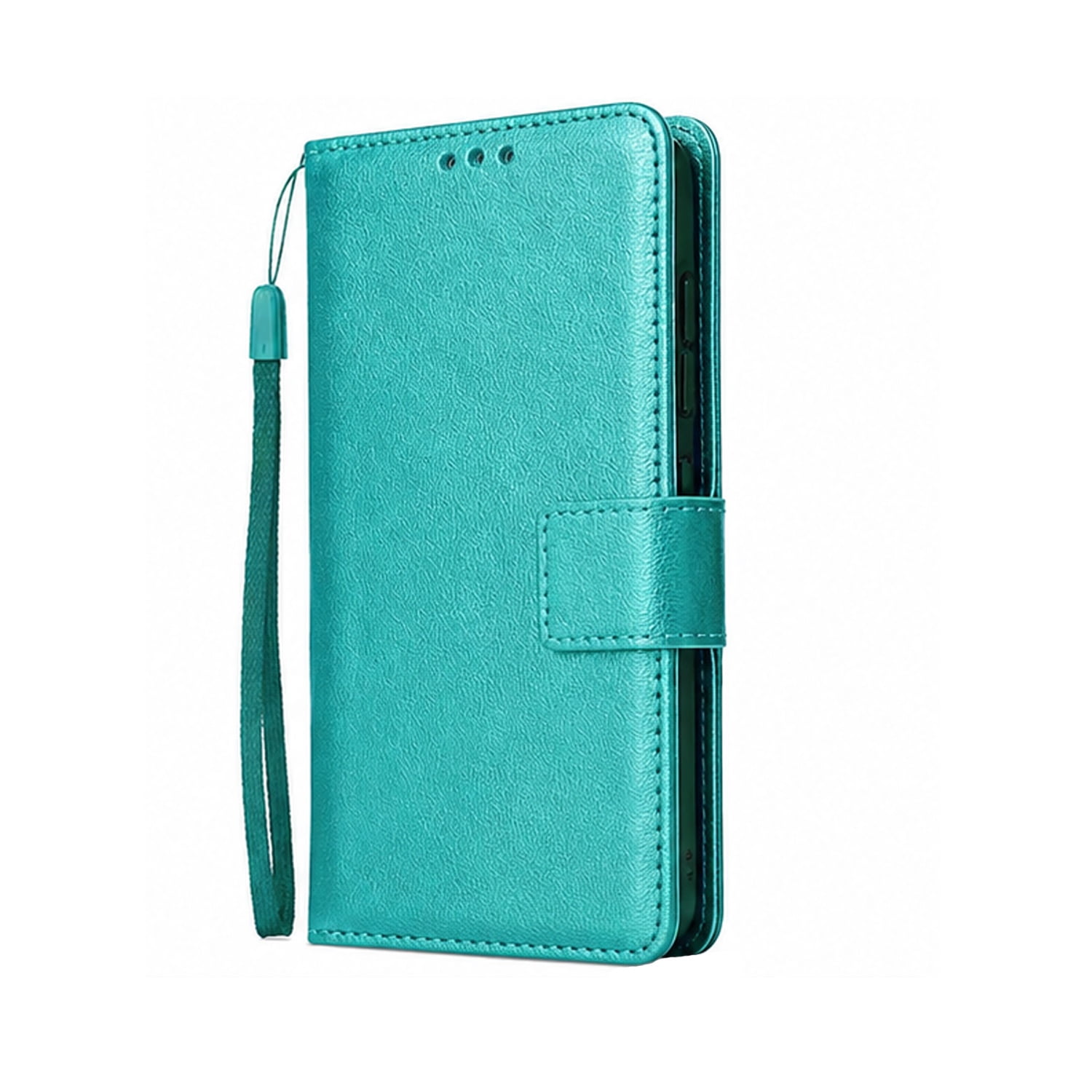 Shockproof Leather Wallet Case with Cash & Card Slots for iPhone 17 Pro Max - Teal