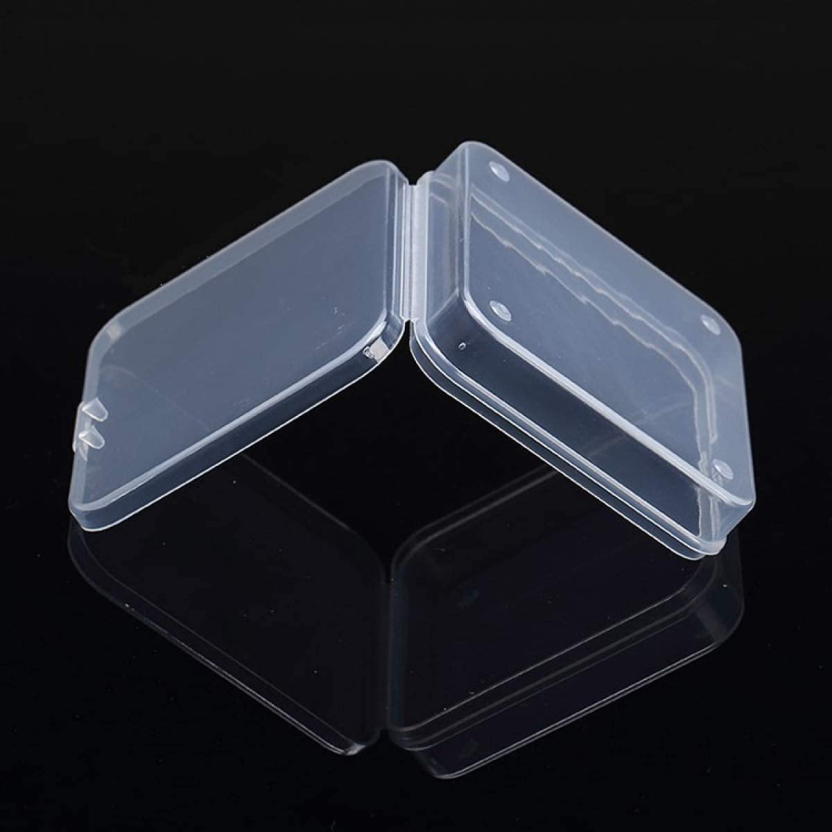 6 Pcs Clear Plastic Storage Boxes with Lids, Rectangular Containers for Pills, Jewelry, Beads, Herbs, Craft Supplies Organizer