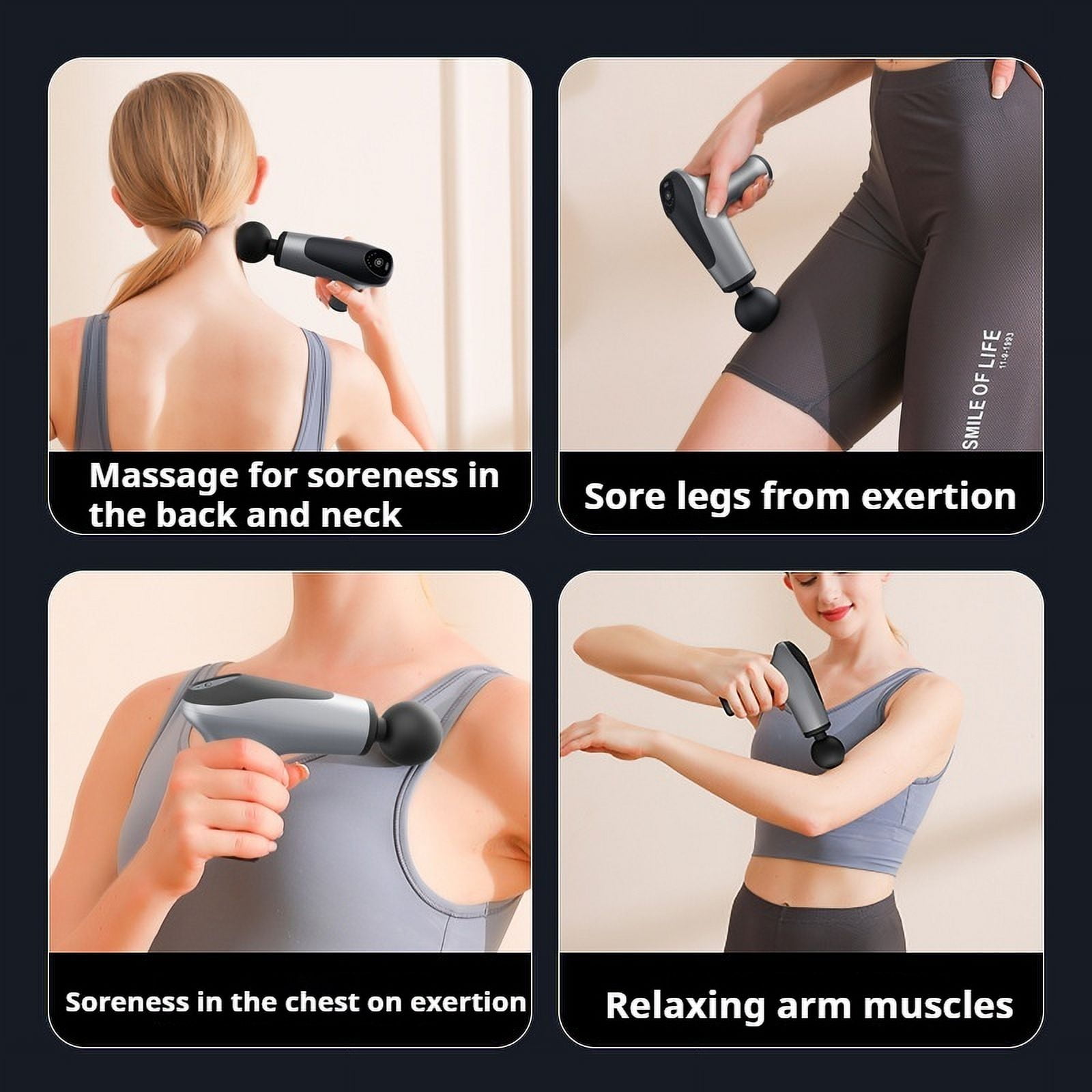 Mini Portable Exercise Muscle Relaxation Meridian Multi gear Adjustment Low Noise Precision Sound Massager Fascia Gun