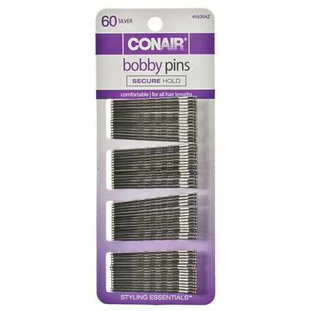 Silver bobby pins - 60 pc