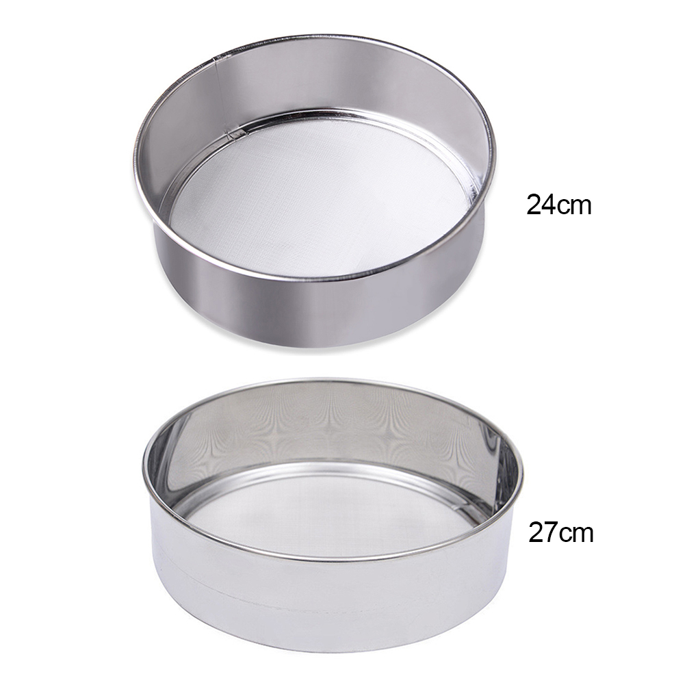 Cheers 2Pcs Round 40 Mesh Stainless Steel Flour Sugar Sifter Sieve