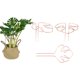 thumbnail image 1 of Uxcell 3-Pack Soporte para Plantas Monstera 11x5.9" Estacas de Soporte Resistentes para Plantas en Macetas, Cobre, 1 of 1