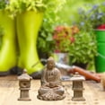 thumbnail image 4 of Mini estatuilla de Buda adornos de jardín de resina decorativa para el patio de la sala de estar Mini Tathagata Zulema Estupa de la estatua de Buda, 4 of 7