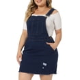 thumbnail image 2 of Vestido en general de talgrande pamujer Falcon tirantes rasgados Bolsillos Vestidos en general Azul oscuro 4X, 2 of 6