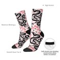 thumbnail image 4 of Cauagu Black Snake Print Crew Socks for Women and Men,Adult Athletic Running Socks 1-Pair Sports Socks Work Gear Socks with Moisture Wicking, 4 of 6