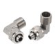 thumbnail image 1 of Conectores de aire de 10 mm / 3/8" en ángulo de 90 grados, conectores rápidos de línea de aire de cobre niquelado de 12.7 mm / 1/4" BSPT, 2 piezas tono plateado, 1 of 7
