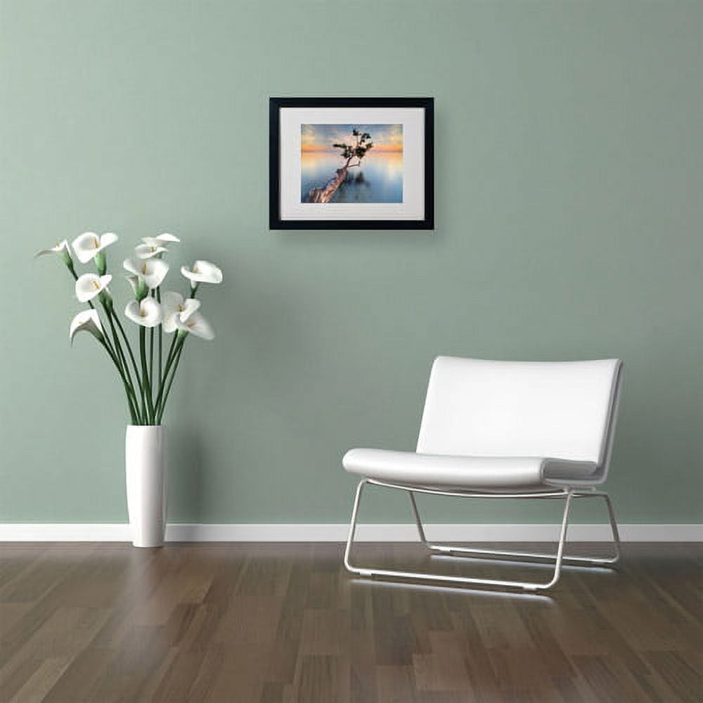 Trademark Fine Art "Water Tree XIV" Matted Framed Art by Moises Levy, Black Frame