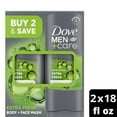 thumbnail image 4 of Dove Men+Care Body Wash Extra Fresh Effectively Washes Away Bacteria While Nourishing Your Skin for Men's Skin Care 18 oz, 2 Count, 4 of 10