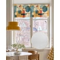 thumbnail image 4 of Geometric Yellow Linen Curtain Valance for Bedroom/Bathroom/Kitchen/Office/Living/Dining Room Windows,Modern Abstract Graffiti Painting Art Pocket Topper Drapes Decorative Cafe Drapery Panel 42x12, 4 of 6