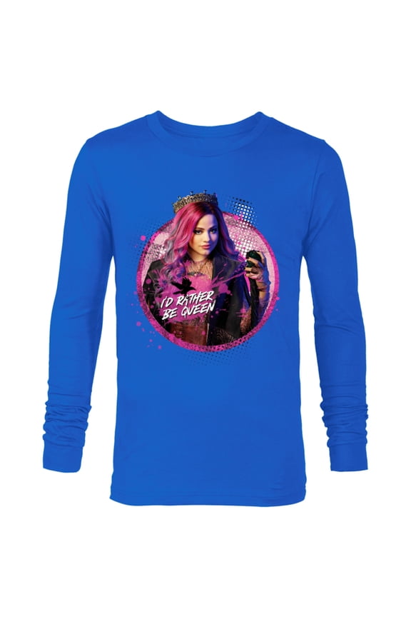 Descendants 3 Audrey I'd Rather Be Queen - Long Sleeve T-Shirt for Men -Customized-Royal