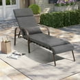 thumbnail image 6 of Pellebant Outdoor Chaise Lounge Metal Patio Adjustable Recliner Chair ,Dark Gray, 6 of 8