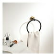 thumbnail image 3 of ANZZI 4-Piece Matte Black & Satin Brass Bathroom Accessories Set, 3 of 5