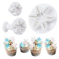 thumbnail image 1 of 3 unids/set Navidad copo de nieve galleta galleta émbolo cortador molde DIY Fondant pastel Sugarcraft decoración Ba ShuxiuWang 8390605527326, 1 of 1