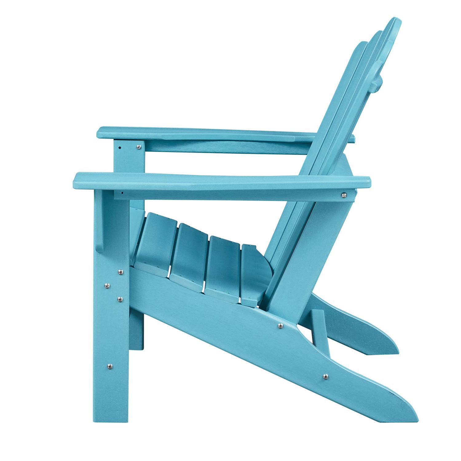 Adirondack Chair Patio Chairs Lawn Chair Outdoor Chairs Painted Chair Weather Resistant for Patio Deck Garden, Backyard Deck, Fire Pit & Lawn Furniture Porch and Lawn Seating- Blue - image 3 of 7