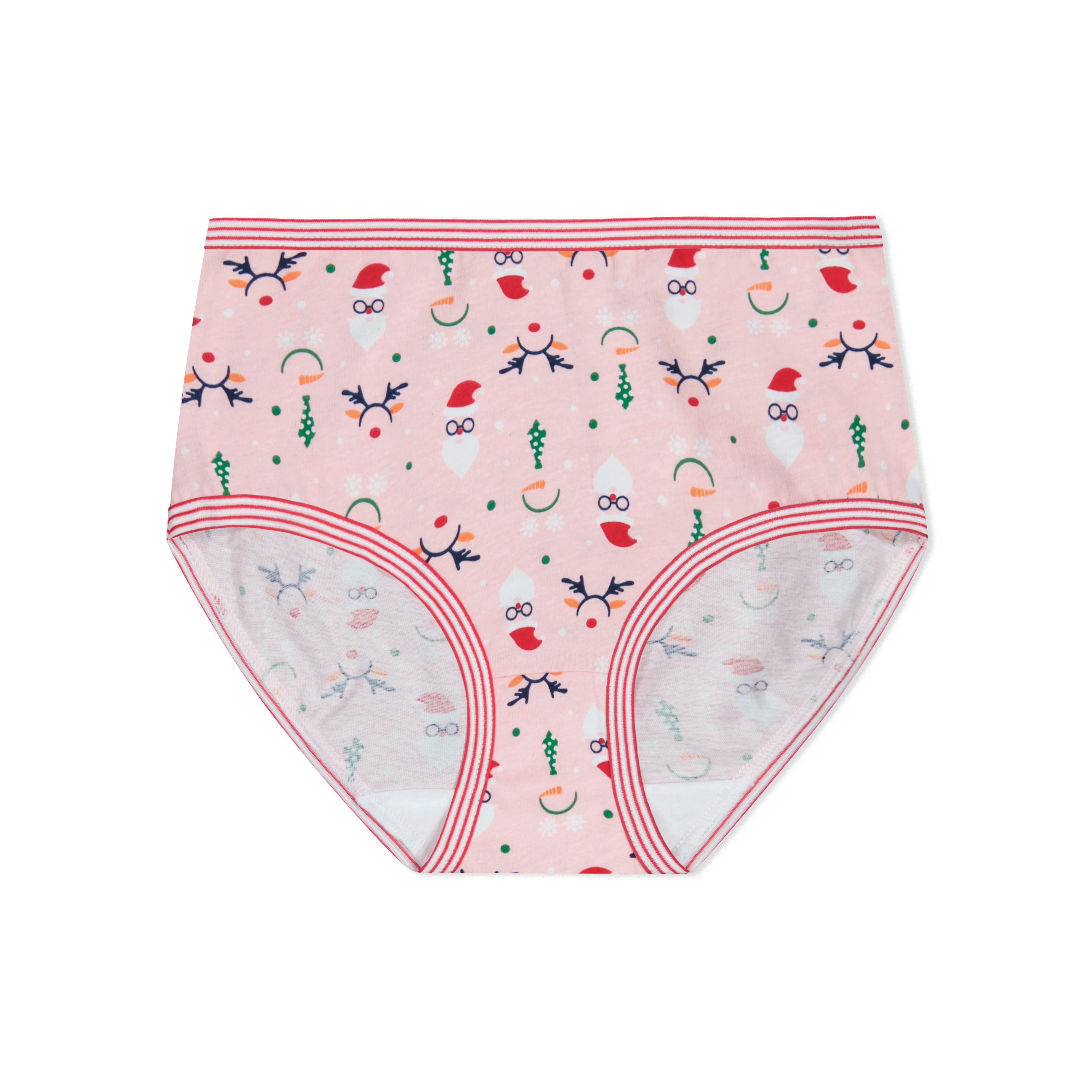 Christmas Girls' Cotton Brief Panties from Holiday Time, 5-Pack, Sizes 4-18
