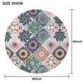 thumbnail image 6 of Round Waterproof Tablecloth 60×60 Inch, Boho Style Reusable Indoor/Outdoor Durable Table Cover for Party Kitchen Dinner Room Decor, 6 of 6