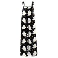 thumbnail image 4 of WTOBBY Women's Sleeveless Cotton Casual Jumpsuit featuring Halloween Print, Breathable and Lightweight for Warm Weather, Ideal for Relaxed Wear,BlackL, 4 of 5