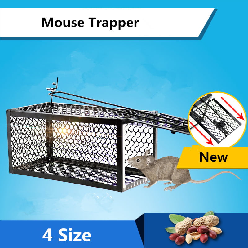 Metal Mouse Trap Humane Live Catcher Rat Vermin Rodent Cage 4 pcs Traps Pest sm 