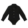 thumbnail image 3 of DPOIS Kids Boys Long Sleeve Lapel Shirt Button Down Modern Latin Dance Leotard Jumpsuit, 3 of 5