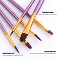 thumbnail image 4 of Set de Brochas de Nylon para el cabello, 50 Unids Artista Pincel Lote Múltiples medios Pinceles para Tomshoo Morado, 4 of 6