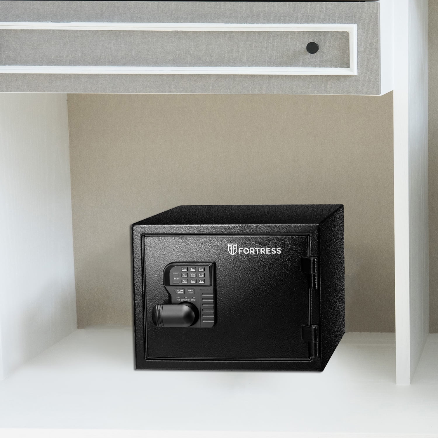 Fortress Small Personal Fire and Waterproof Safe Model 44EF10W Electronic Lock, 1 Shelf, New, 1 Each