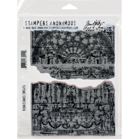 Tim Holtz Cling Stamps 7"X8.5"-Renaissance
