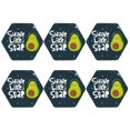 thumbnail image 2 of Balery 6 Pcs Avocado In Space1leather Coasters Set, Drink Table Cup Coasters For Living Room Kitchen Coffee Decor, 2 of 9