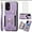 Purple, variant on Phone Case for Samsung Galaxy A13 4G Wallet Cover with Tempered Glass Screen Protector Wrist Strap Lanyard RFID Credit Card Holder Ring Stand Cell Accessories A 13 LTE 2022 13A SM-A135U Women Purple