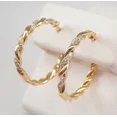 thumbnail image 3 of Huggie Hoop Earring's 2 Ct Round Cut White Moissanite 14k Yellow Gold Plated, 3 of 4